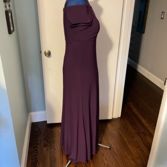 Women's Plum Long Evening Gown Size 14P - Picture 3 of 6